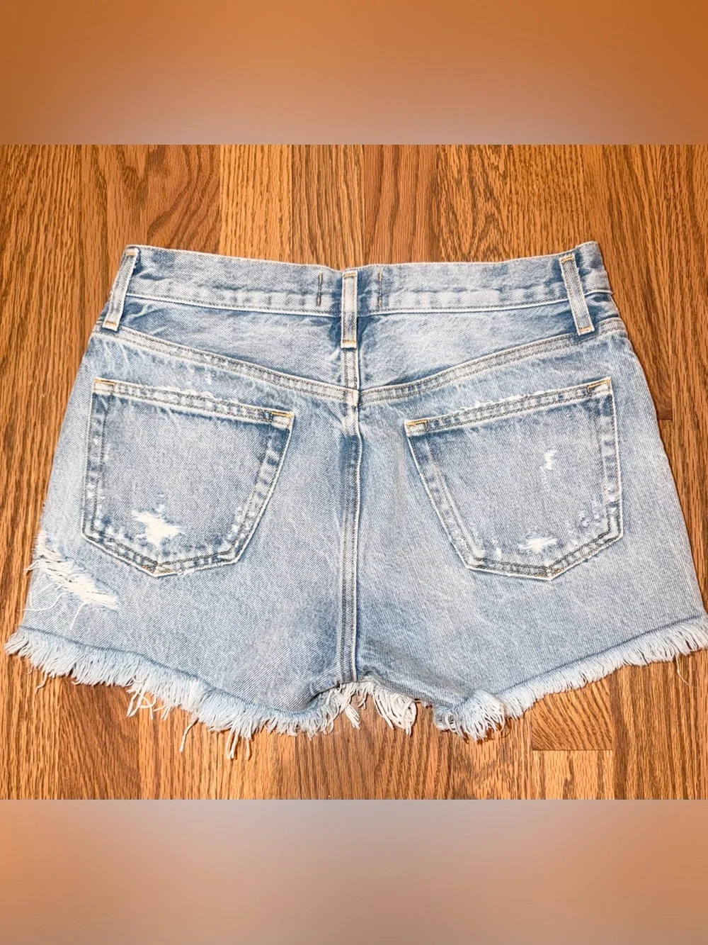 AGOLDE Light Blue Denim Shorts